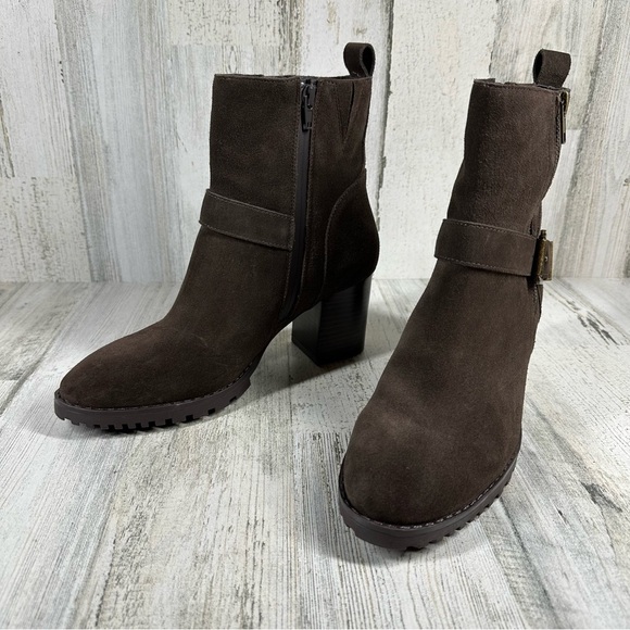 NEW Blondo Talyn Waterproof Brown Leather Block Heel Ankle Boots #1081 - Picture 12 of 12